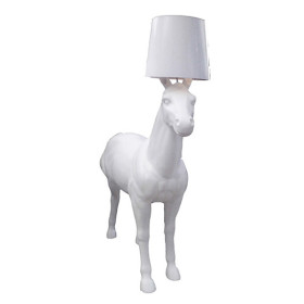 Horse lamp life-sized white