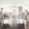Horse lamp life-sized white