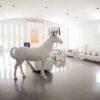 Horse lamp life-sized white