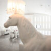 Horse lamp life-sized white