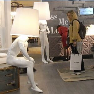 Humanoid male sitting