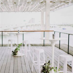 Charles bar stool - White