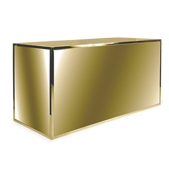 Uno bar Mirrored gold | Bubble Design Rentals
