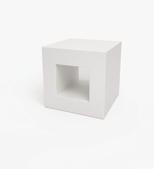 Cuboid side table - White
