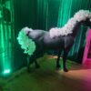 Horse lamp life-sized black