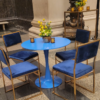 Yoyoma chair - Gold frame with navy blue pads
