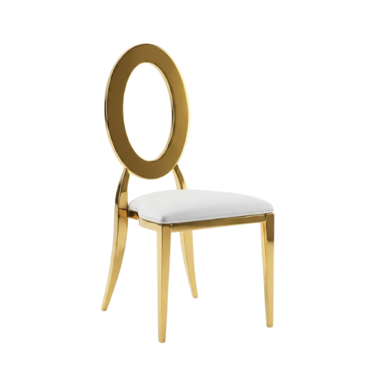 Oh! dining chair - Gold and white
