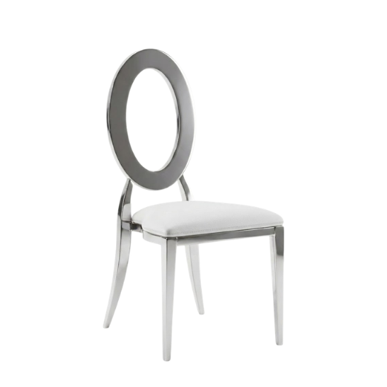 Oh! dining chair - Silver and white