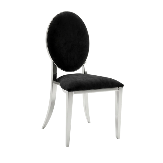 Gala chair - Silver and black