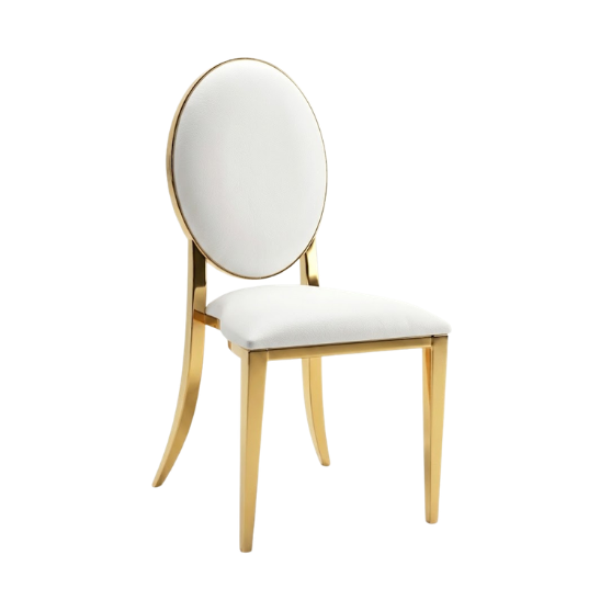 Gala chair - Gold and white