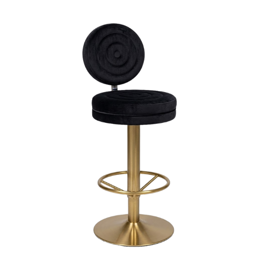 Scoobidoo bar stool - Gold and black