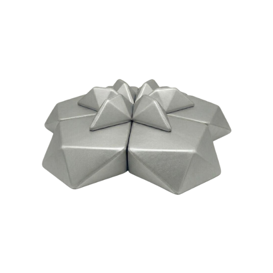 Snow flake modular lounge - Matte silver