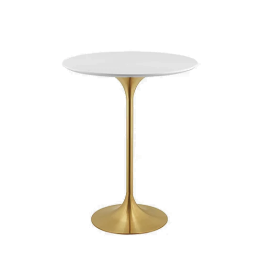 Carrara high boy - Gold and marble top