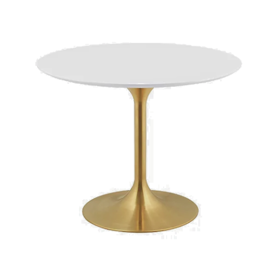 Tivoli round dining table - Gold and marble top