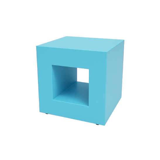 Cuboid side table - Aqua Blue