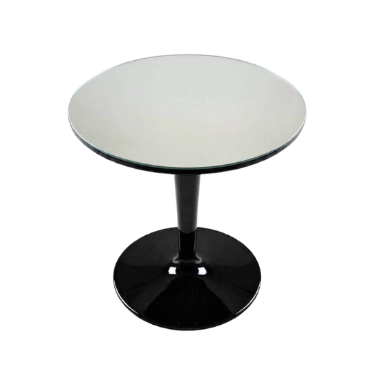 Phantom table side table-black mirror top