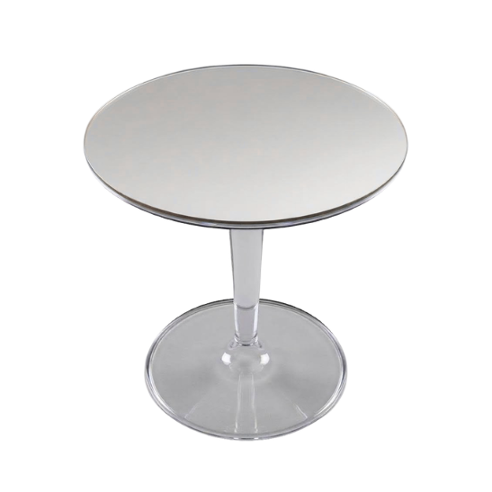 Phantom side table -clear mirror top