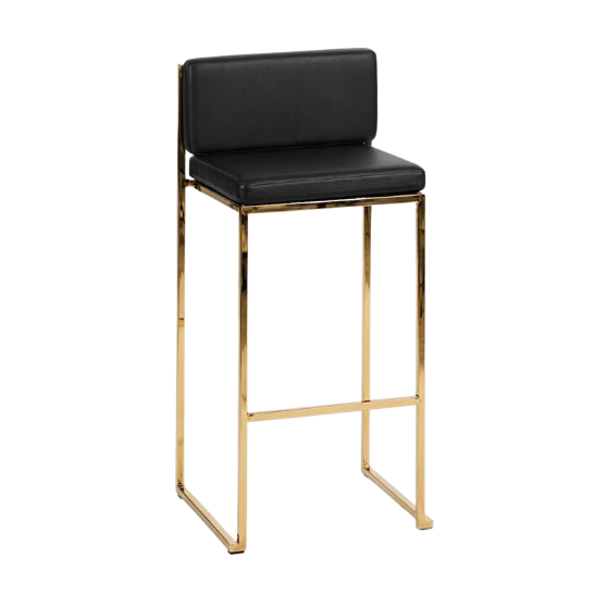 saki gold and black Saki bar stool - Gold and black