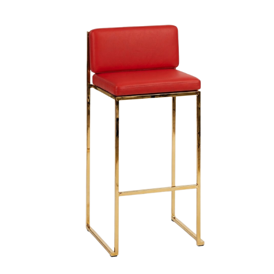 saki gold and red Saki bar stool - Gold and red