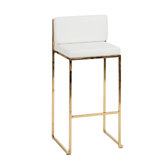 saki gold and white Saki bar stool - Gold and white