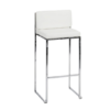 Saki bar stool - Silver and white