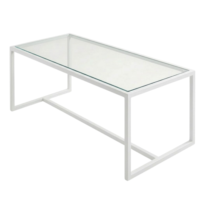 soho white glass top Soho dining table - White