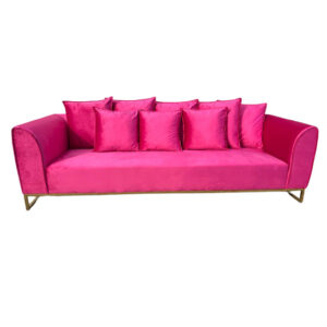 velours pink sofa