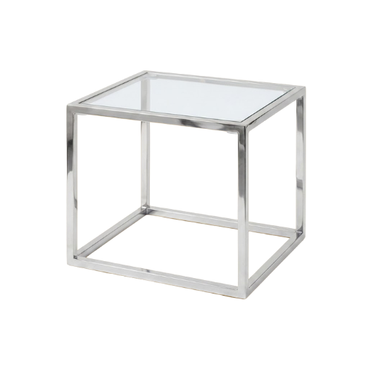 Buck side table silver Buck side table silver rental