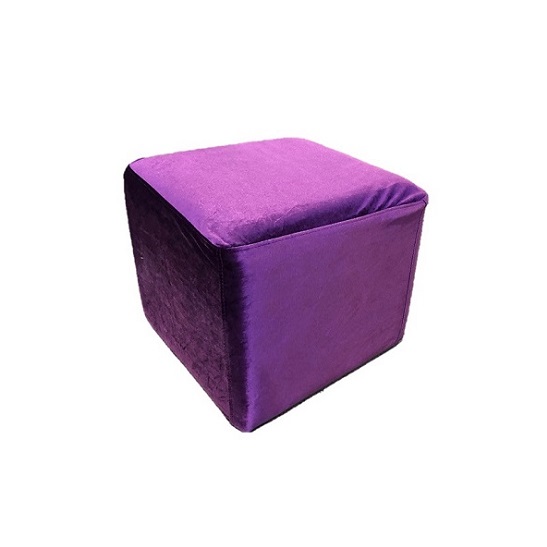 cube purple velvet