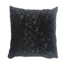 pillow black damask