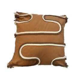 pillow brown tassels