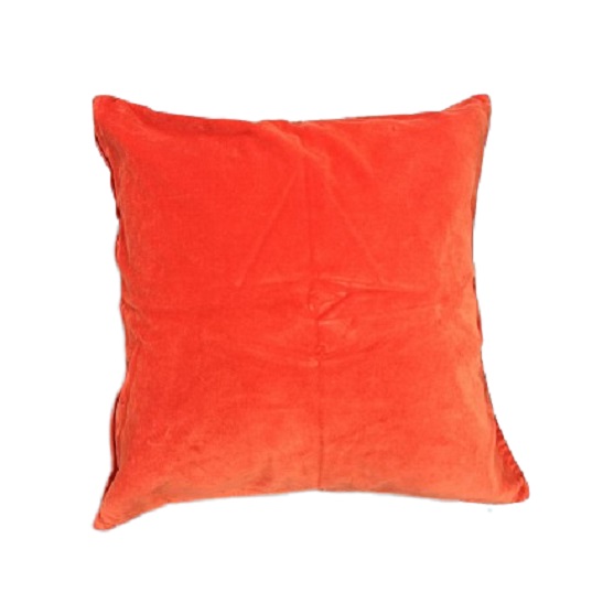 pillow orange velvet