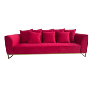 velours sofa red