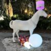 Horse lamp life-sized white