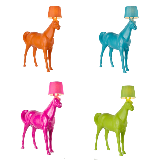 horses colored Horse lamp life-sized – colored
