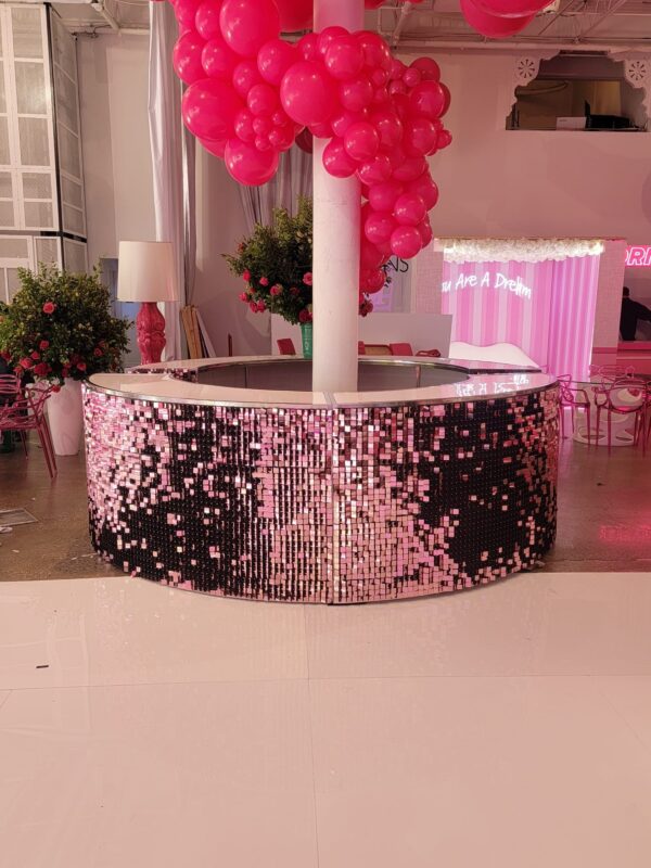 Boreal Sequin curve dark pink