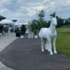 Horse lamp life-sized white