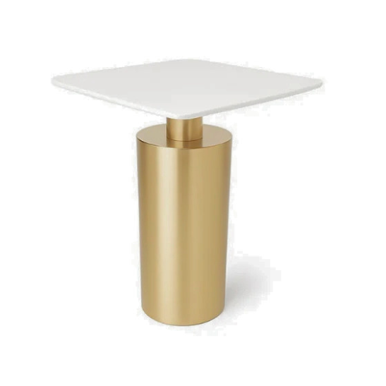 Regatta cocktail table - White top with gold base