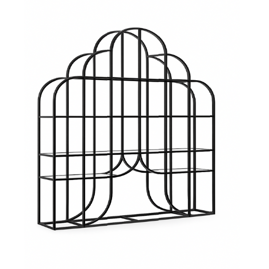 Mariposa back bar shelves black Mariposa back bar shelves black