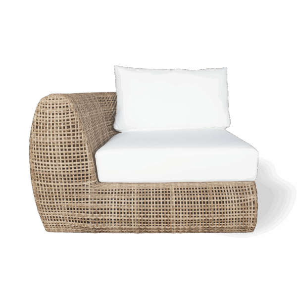 Java corner armchair - Natural plastic rattan