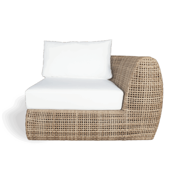 Java corner armchair - Natural plastic rattan