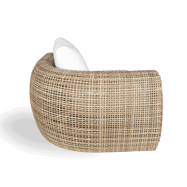 Java corner armchair - Natural plastic rattan