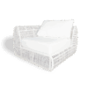 Java corner armchair - White