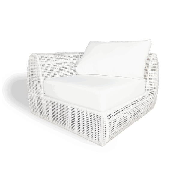 Java corner armchair - White