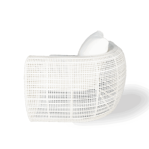 Java corner armchair - White
