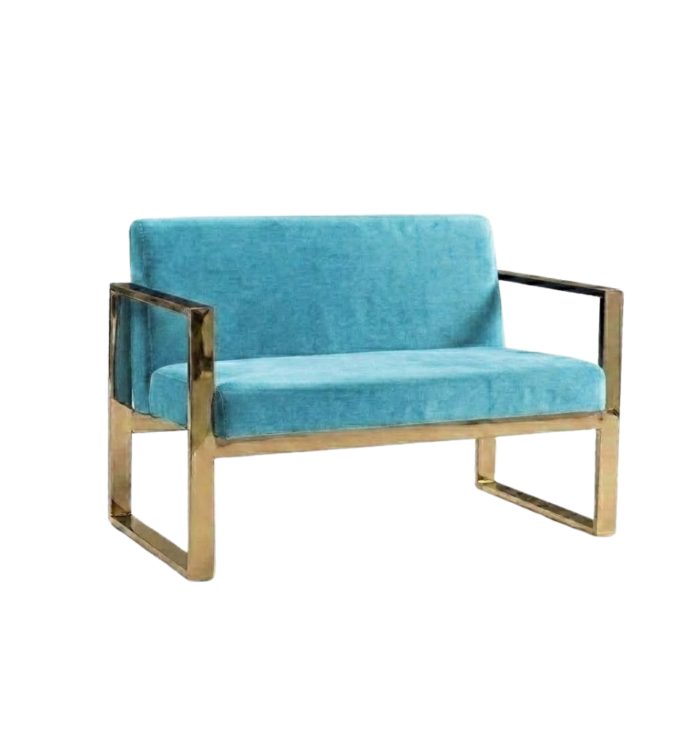 Romeo loveseat - Aqua velvet