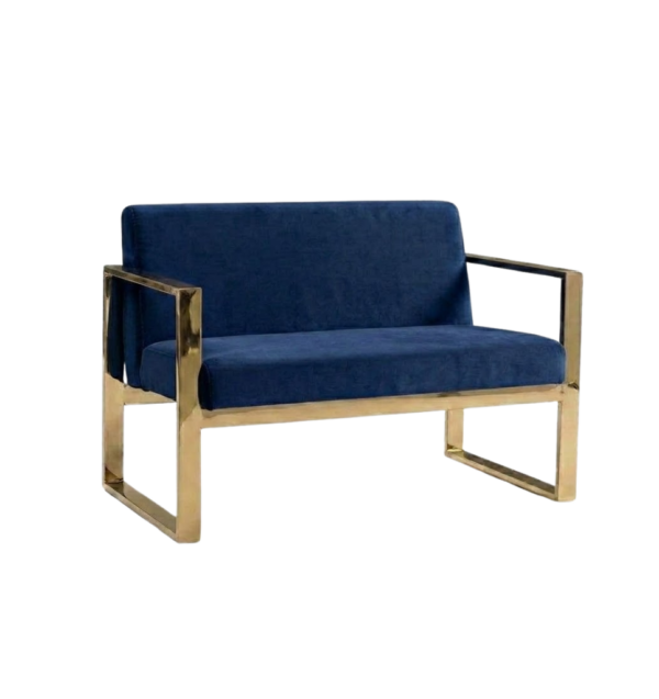 Romeo loveseat - Navy blue velvet