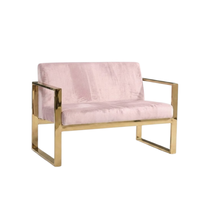 Romeo loveseat - Pink blush velvet