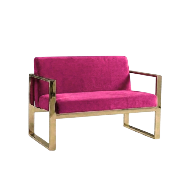 Romeo loveseat - Magenta pink velvet