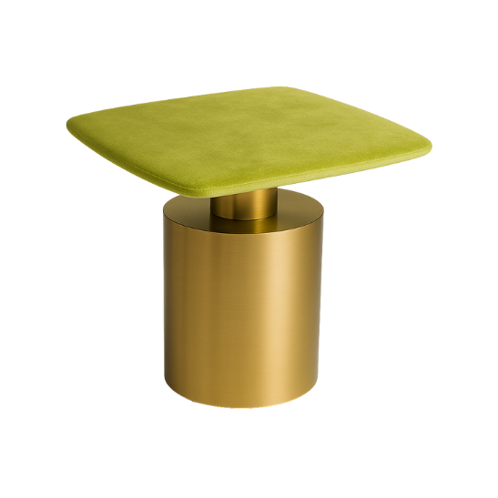 Regatta coffee table - Lime top, brushed gold base